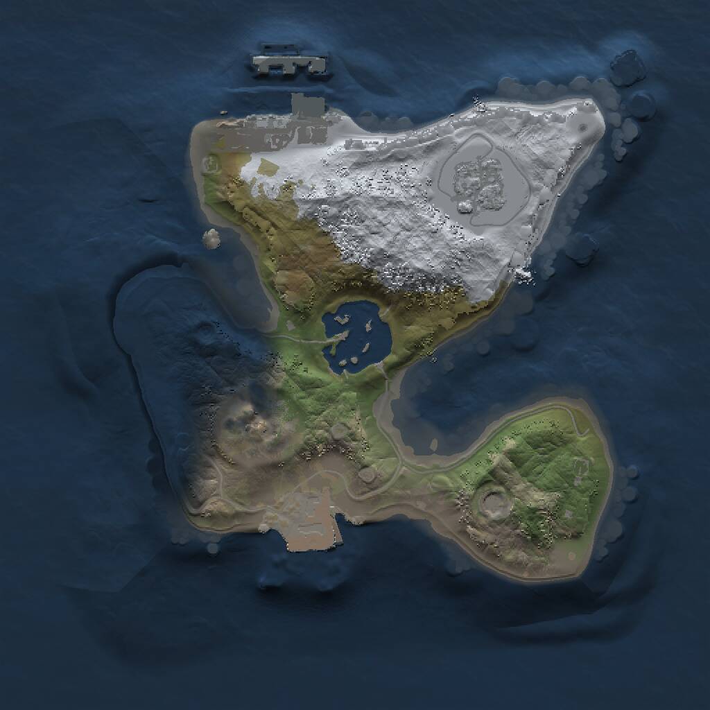 Rust Map: Procedural Map, Size: 1500, Seed: 528435231, 4 Monuments