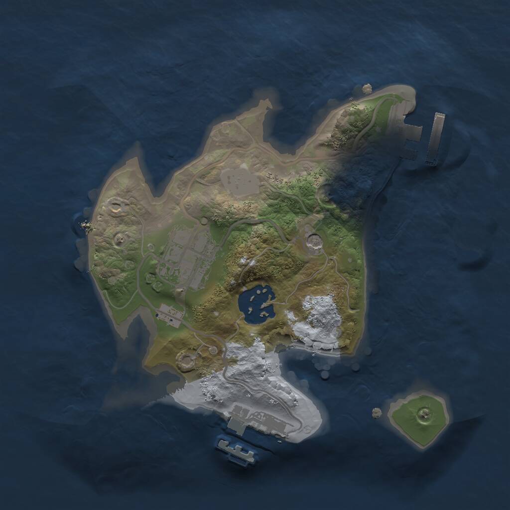 Rust Map: Procedural Map, Size: 2000, Seed: 272090325, 6 Monuments