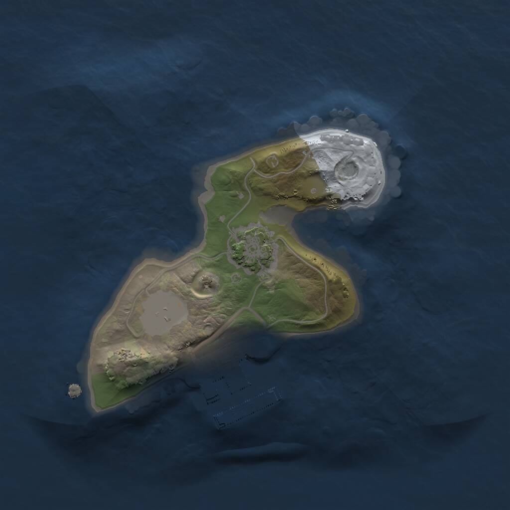 Rust Map: Procedural Map, Size: 1500, Seed: 707947, 3 Monuments