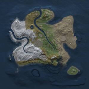 Thumbnail Rust Map: Procedural Map, Size: 2500, Seed: 1855291688, 6 Monuments