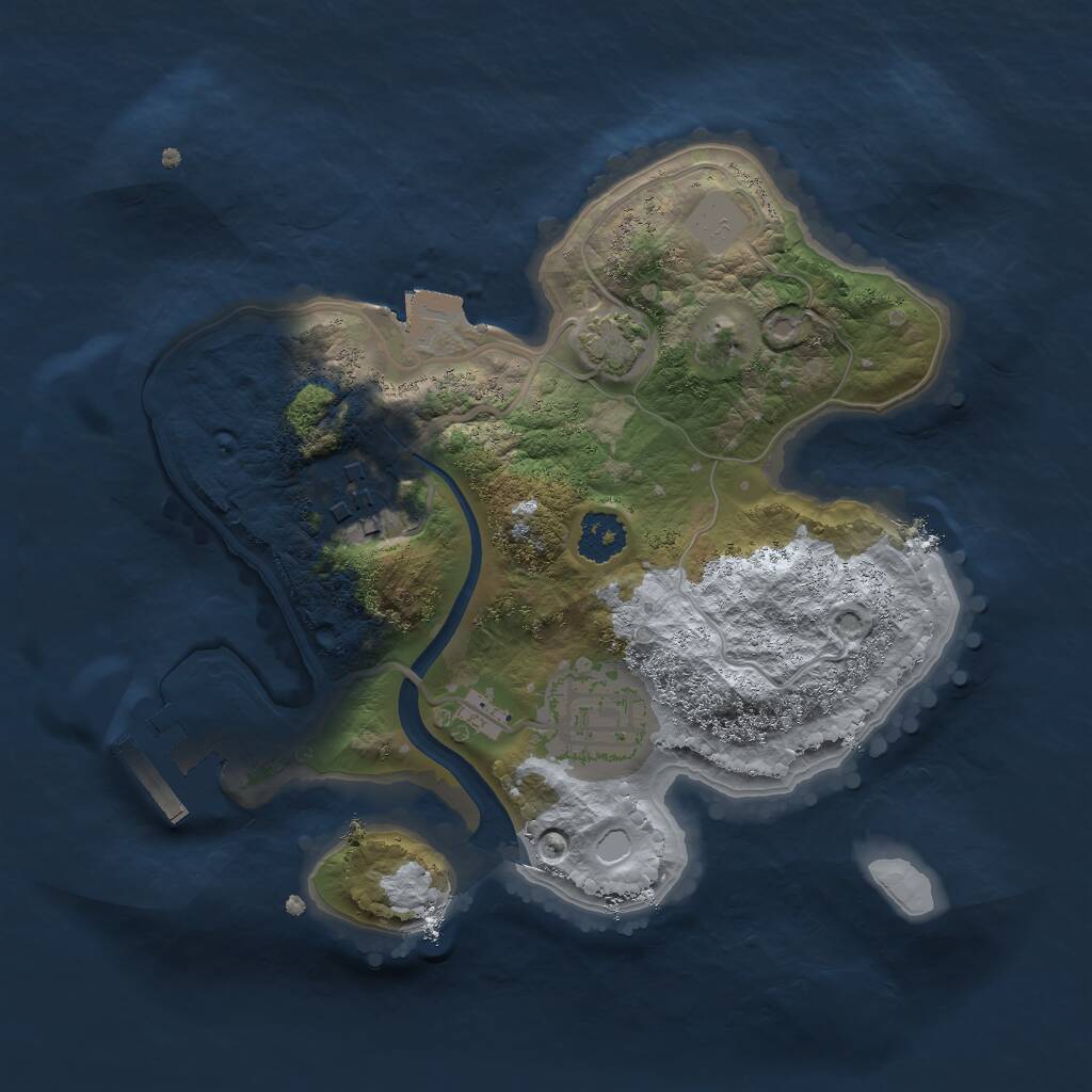 Rust Map: Procedural Map, Size: 2200, Seed: 239079226, 5 Monuments