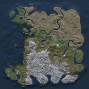 Thumbnail Rust Map: Procedural Map, Size: 4500, Seed: 192280986, 16 Monuments