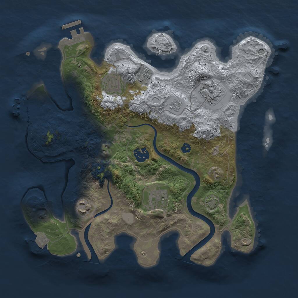 Rust Map: Procedural Map, Size: 3000, Seed: 4471826, 11 Monuments