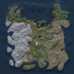 Thumbnail Rust Map: Procedural Map, Size: 4250, Seed: 75899657, 16 Monuments