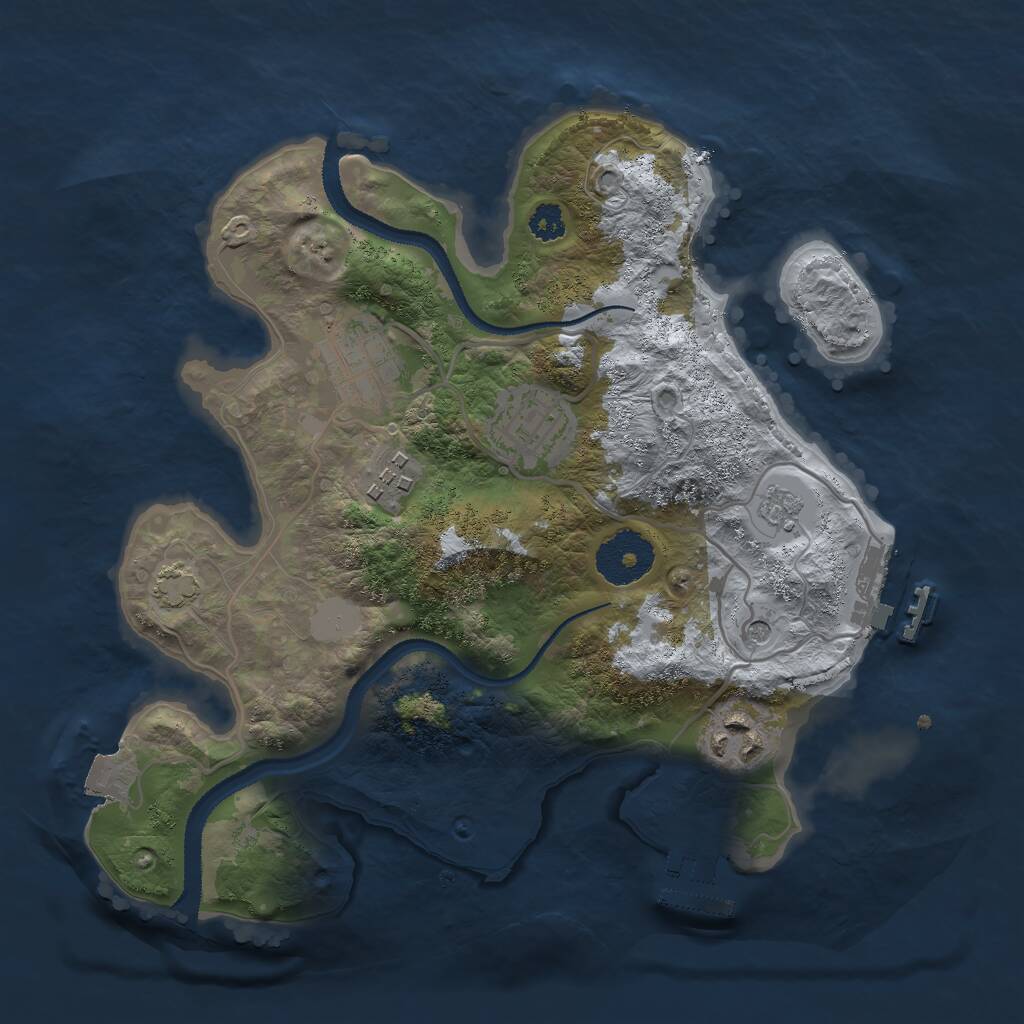 Rust Map: Procedural Map, Size: 2800, Seed: 586116404, 10 Monuments