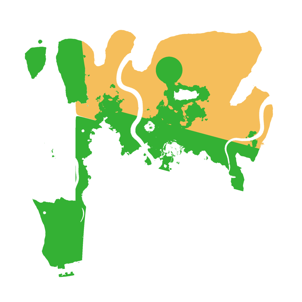 Biome Rust Map: Procedural Map, Size: 3000, Seed: 66433
