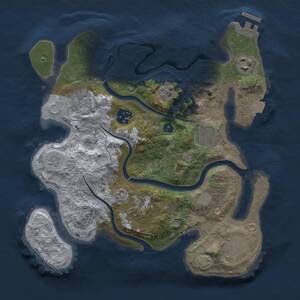Thumbnail Rust Map: Procedural Map, Size: 3000, Seed: 169749001, 12 Monuments