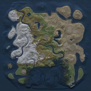 Thumbnail Rust Map: Procedural Map, Size: 4000, Seed: 637015641, 15 Monuments