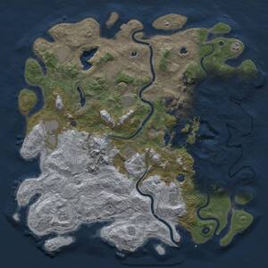 Thumbnail Rust Map: Procedural Map, Size: 5000, Seed: 3456242, 17 Monuments