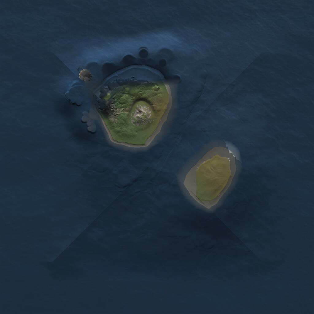 Rust Map: Procedural Map, Size: 1000, Seed: 486634178, 1 Monuments