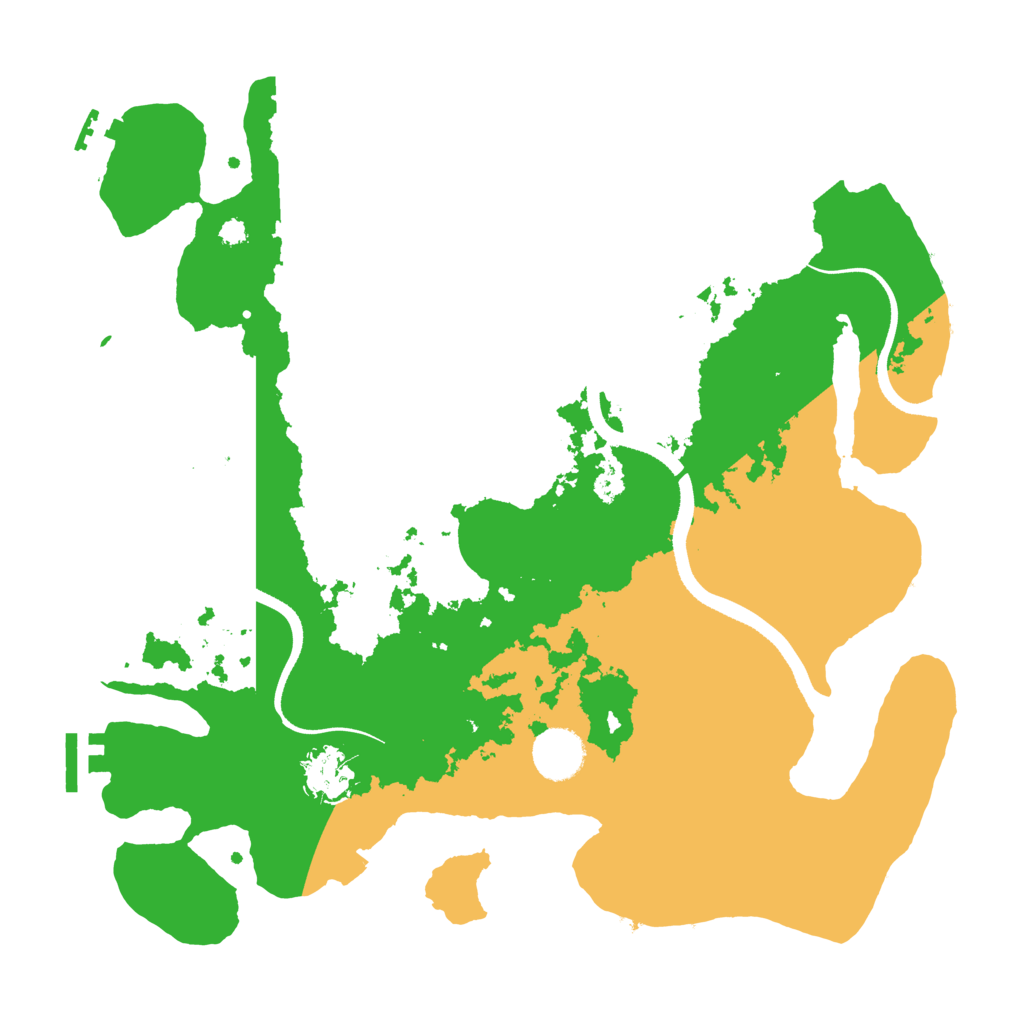 Biome Rust Map: Procedural Map, Size: 3500, Seed: 2025468548