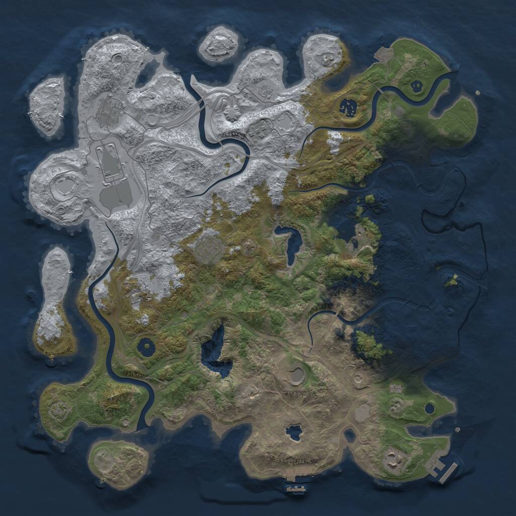 Rust Map: Procedural Map, Size: 4250, Seed: 1484210065, 15 Monuments