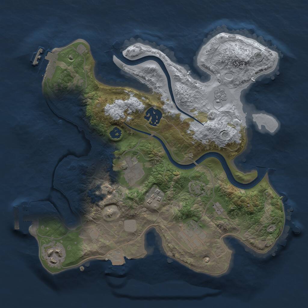 Rust Map: Procedural Map, Size: 2700, Seed: 1784030478, 10 Monuments