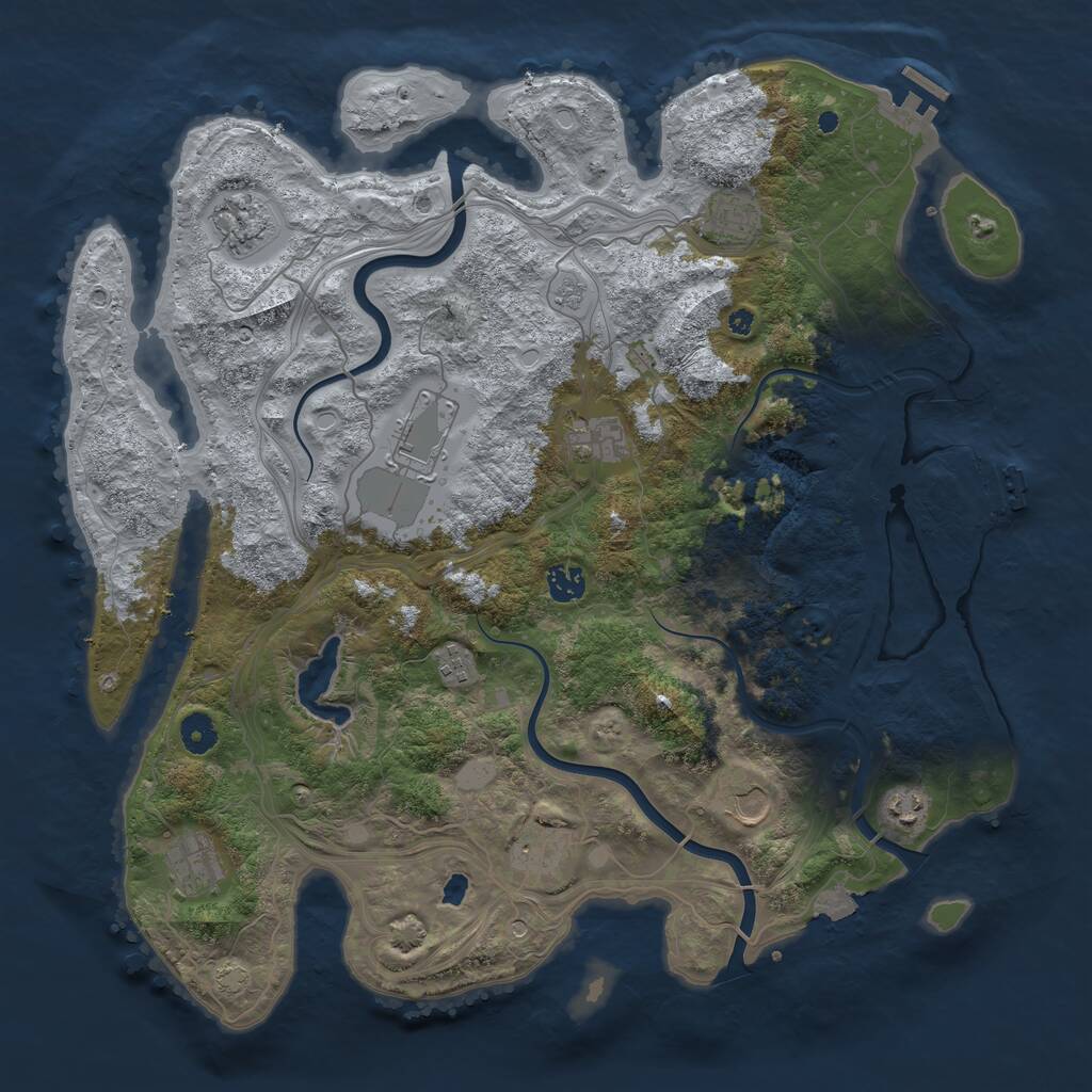 Rust Map: Procedural Map, Size: 4250, Seed: 2831, 16 Monuments