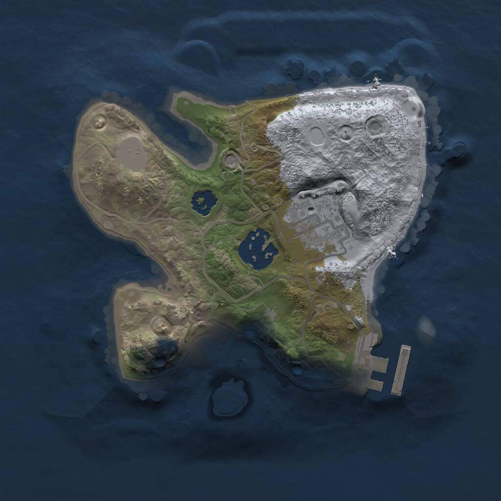 Rust Map: Procedural Map, Size: 2000, Seed: 1531285258, 4 Monuments