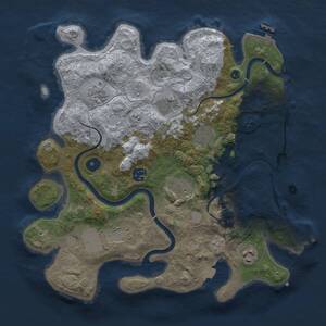 Thumbnail Rust Map: Procedural Map, Size: 3500, Seed: 1980295996, 14 Monuments