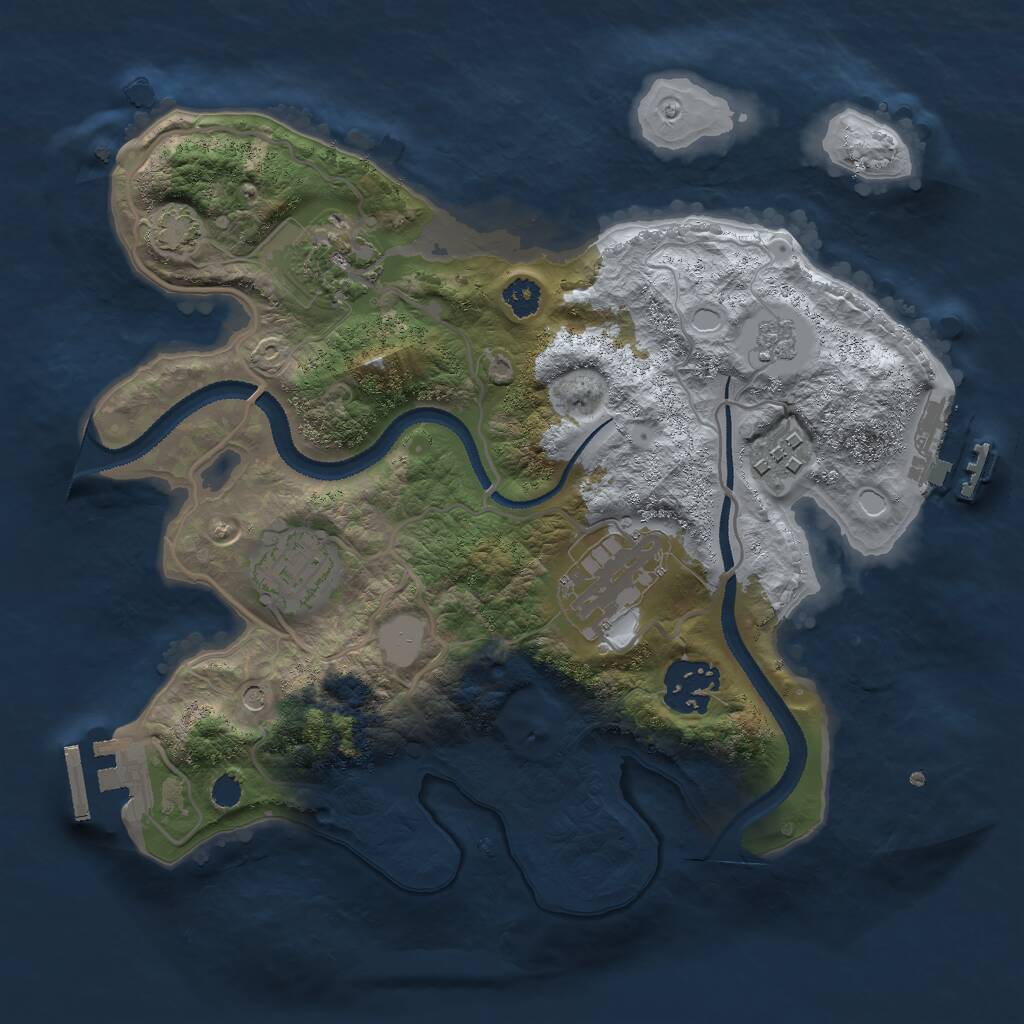 Rust Map: Procedural Map, Size: 2750, Seed: 31231, 11 Monuments