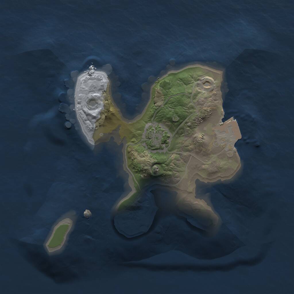 Rust Map: Procedural Map, Size: 1500, Seed: 1698639683, 2 Monuments