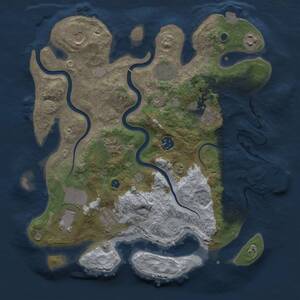 Thumbnail Rust Map: Procedural Map, Size: 3500, Seed: 418577738, 14 Monuments