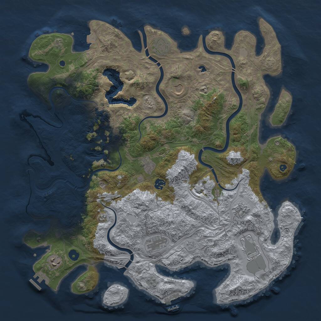 Rust Map: Procedural Map, Size: 4499, Seed: 1671016506, 15 Monuments