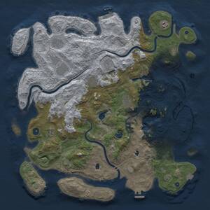 Thumbnail Rust Map: Procedural Map, Size: 4500, Seed: 431593611, 15 Monuments