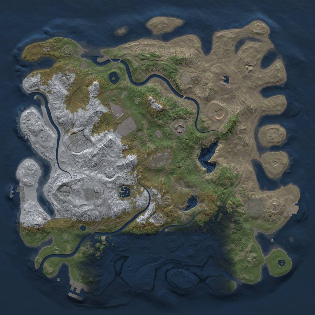 Rust Map: Procedural Map, Size: 4257, Seed: 481776, 16 Monuments