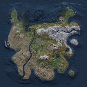 Thumbnail Rust Map: Procedural Map, Size: 3000, Seed: 921675702, 11 Monuments