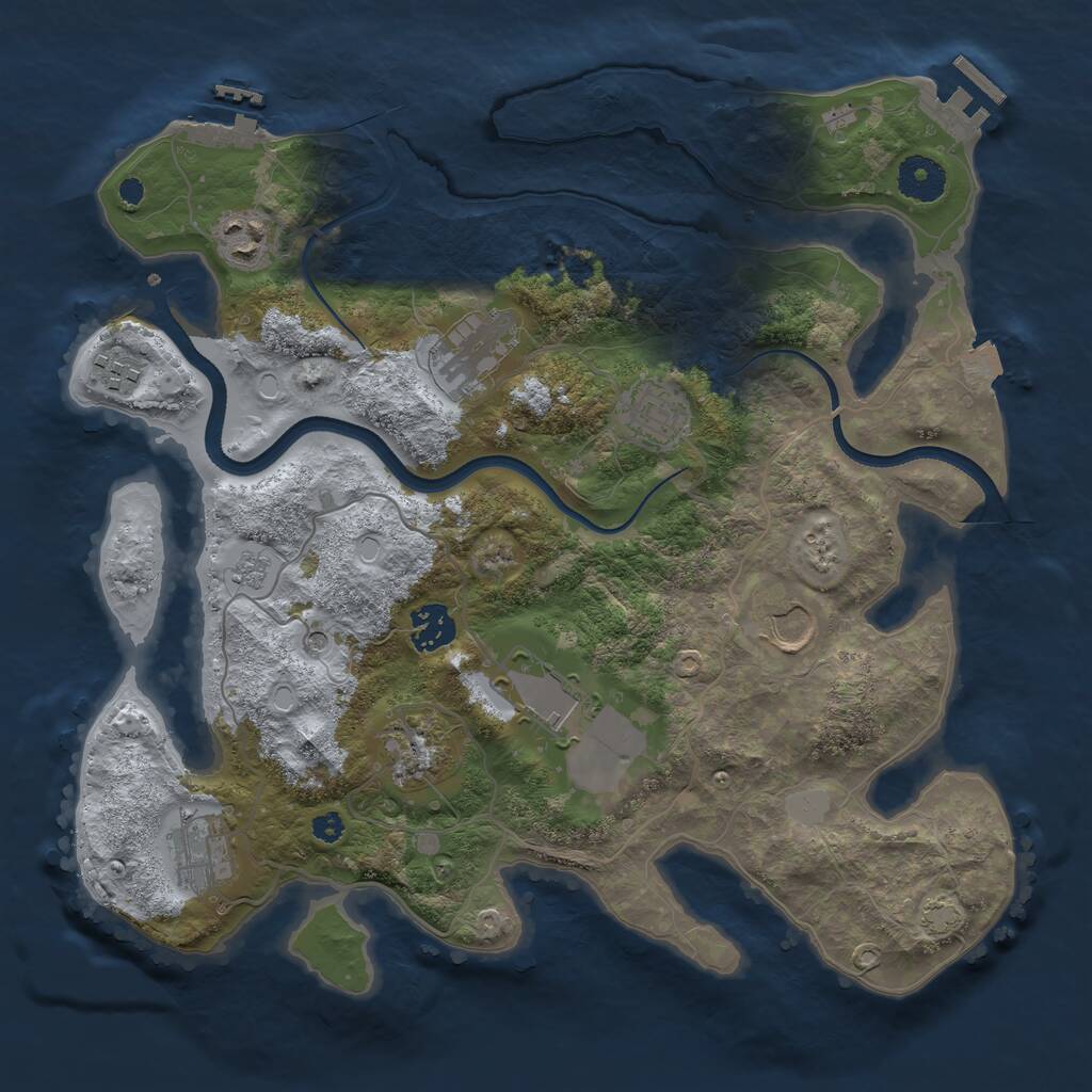Rust Map: Procedural Map, Size: 3500, Seed: 211575266, 15 Monuments