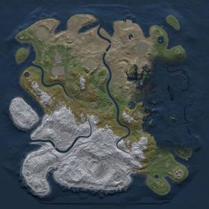 Thumbnail Rust Map: Procedural Map, Size: 4250, Seed: 1413790763, 15 Monuments