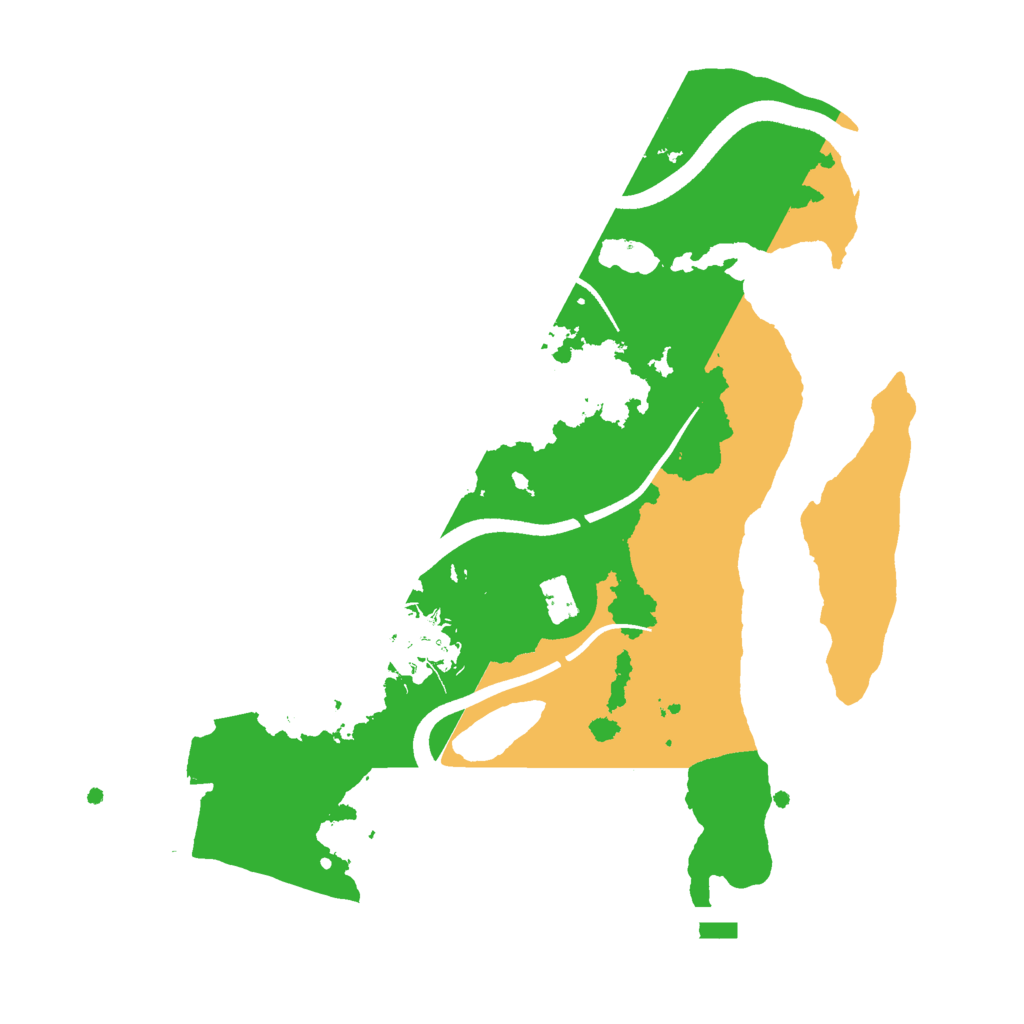 Biome Rust Map: Procedural Map, Size: 2500, Seed: 50402
