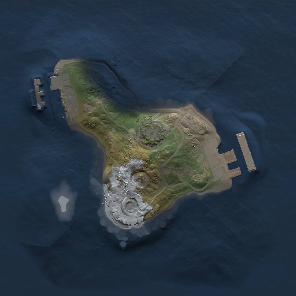 Rust Map: Procedural Map, Size: 1500, Seed: 37152, 4 Monuments