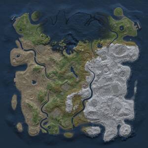 Thumbnail Rust Map: Procedural Map, Size: 4500, Seed: 3543467, 16 Monuments