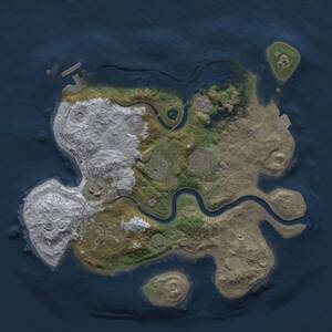 Thumbnail Rust Map: Procedural Map, Size: 3000, Seed: 15413, 10 Monuments