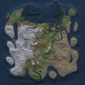 Thumbnail Rust Map: Procedural Map, Size: 3500, Seed: 107022026, 13 Monuments
