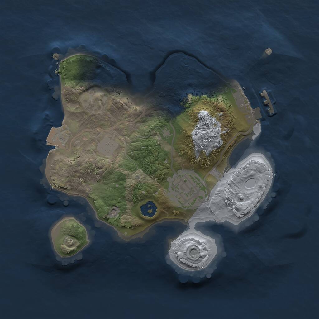 Rust Map: Procedural Map, Size: 2000, Seed: 150000, 3 Monuments