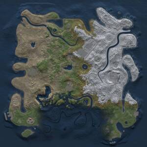 Thumbnail Rust Map: Procedural Map, Size: 4000, Seed: 211931494, 14 Monuments