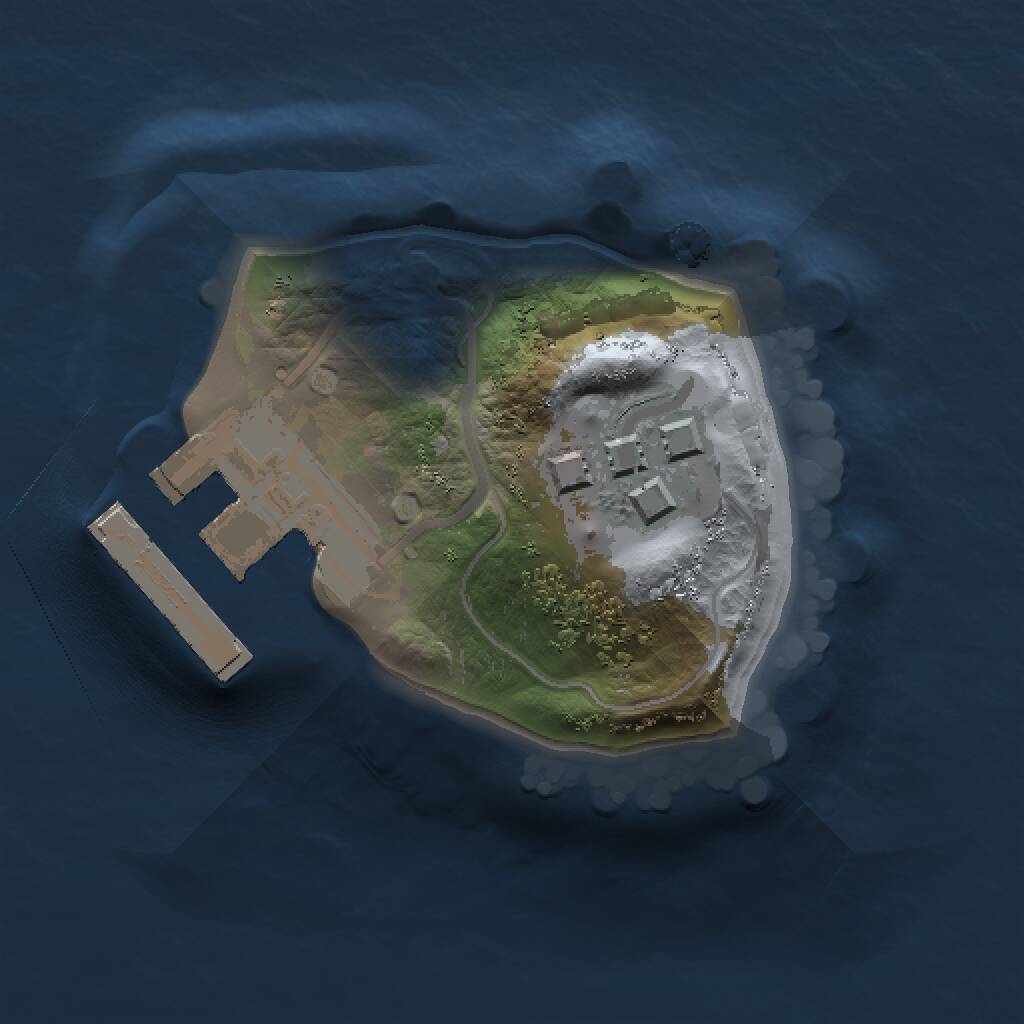 Rust Map: Procedural Map, Size: 1000, Seed: 540617632, 3 Monuments