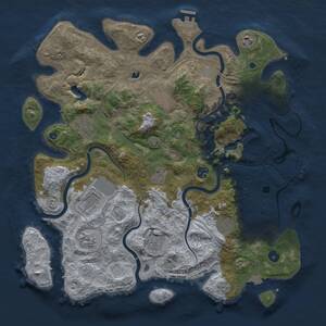 Thumbnail Rust Map: Procedural Map, Size: 4250, Seed: 330635627, 16 Monuments
