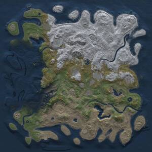 Thumbnail Rust Map: Procedural Map, Size: 5000, Seed: 196562754, 17 Monuments