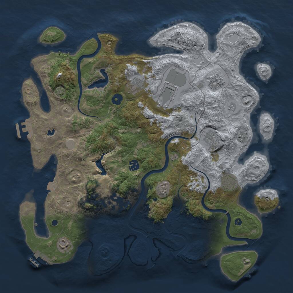 Rust Map: Procedural Map, Size: 4000, Seed: 1654197094, 15 Monuments