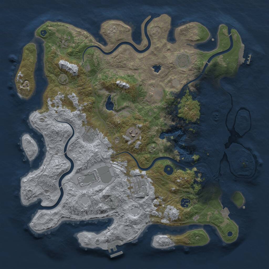 Rust Map: Procedural Map, Size: 4250, Seed: 699548721, 15 Monuments