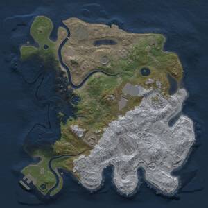Thumbnail Rust Map: Procedural Map, Size: 3500, Seed: 1347710738, 14 Monuments
