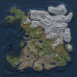 Thumbnail Rust Map: Procedural Map, Size: 4000, Seed: 1197283087, 15 Monuments