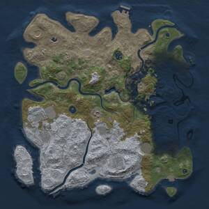 Thumbnail Rust Map: Procedural Map, Size: 4249, Seed: 330635627, 16 Monuments