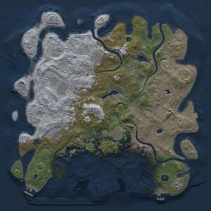 Thumbnail Rust Map: Procedural Map, Size: 4500, Seed: 1226670427, 16 Monuments