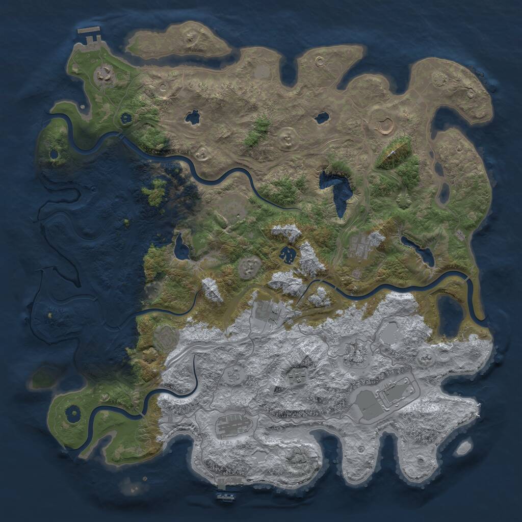 Rust Map: Procedural Map, Size: 4750, Seed: 277594534, 17 Monuments
