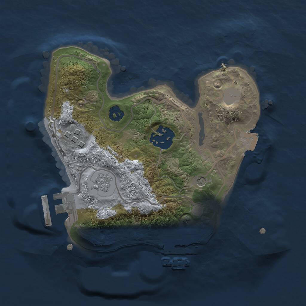 Rust Map: Procedural Map, Size: 2000, Seed: 308518059, 7 Monuments