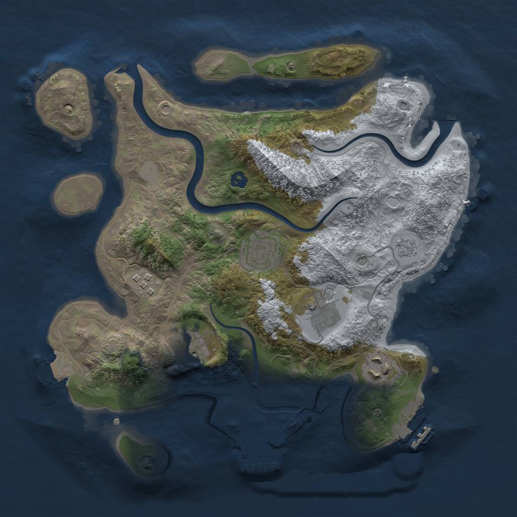 Rust Map: Procedural Map, Size: 3000, Seed: 5149, 11 Monuments