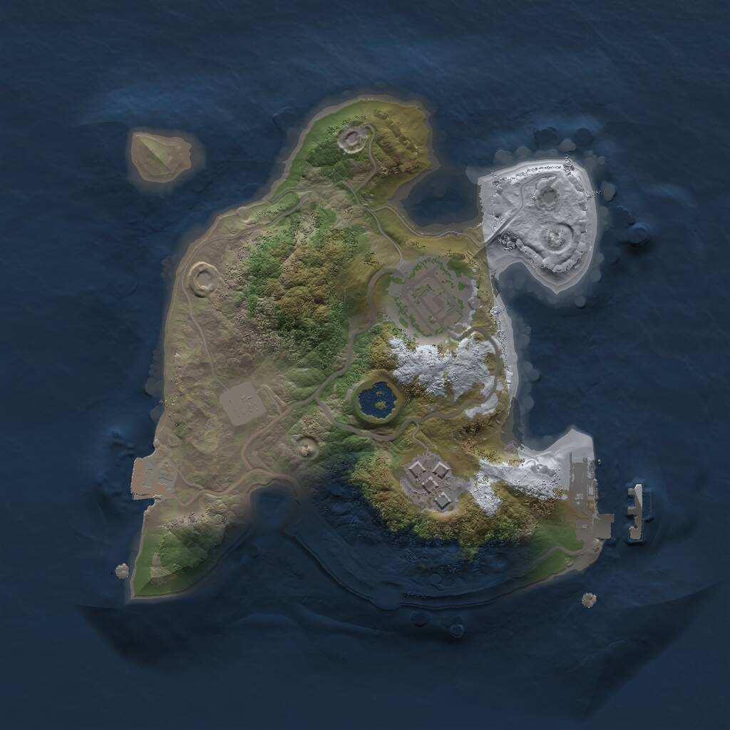 Rust Map: Procedural Map, Size: 2034, Seed: 192703323, 4 Monuments