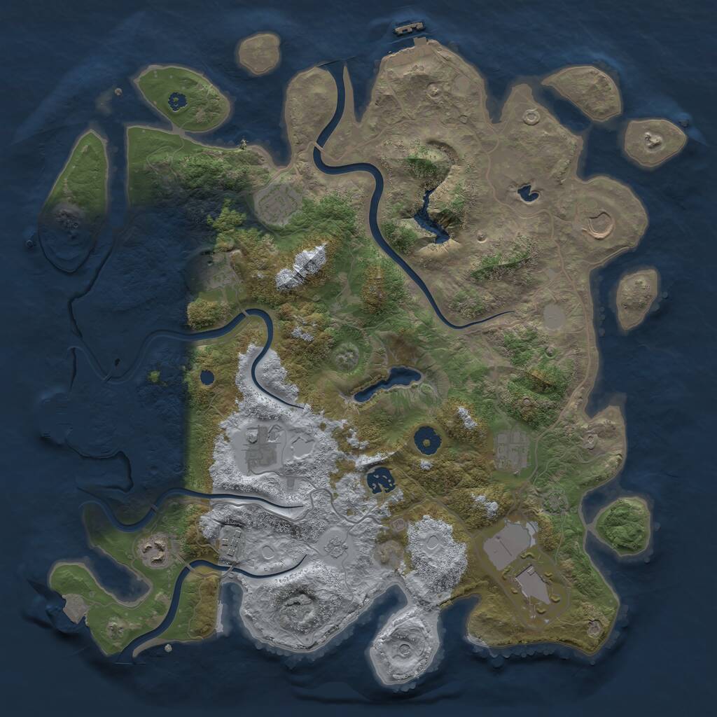 Rust Map: Procedural Map, Size: 4000, Seed: 88336, 15 Monuments